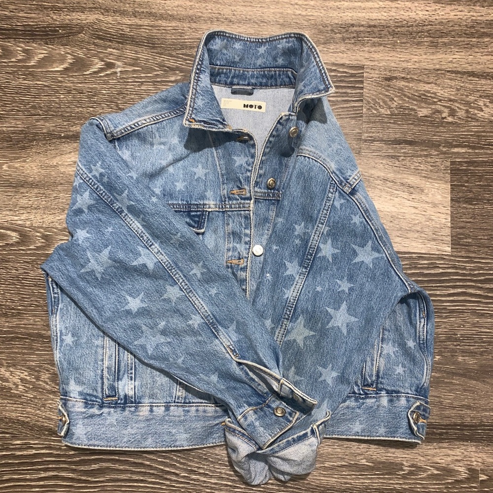 Topshop Star print boxy jacket